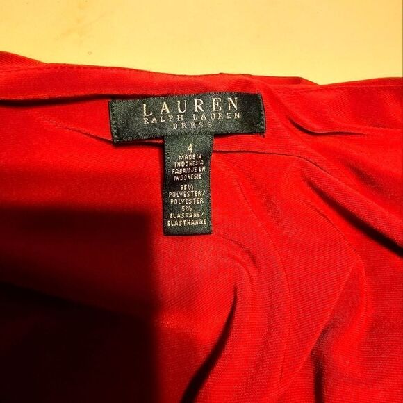 Lauren Ralph Lauren dress Women's 4 deep rust orange (foglizzo) Pre-owned - Picture 4 of 5